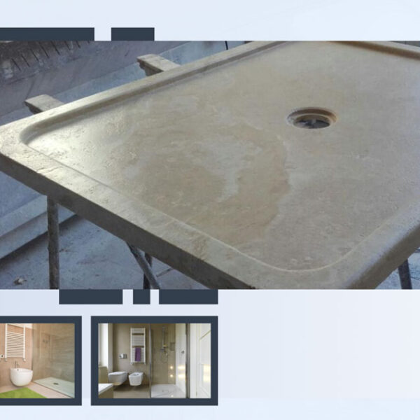Realizzazione piatti doccia a massello o scatolati a Terni: il bagno su misura in pietra naturale